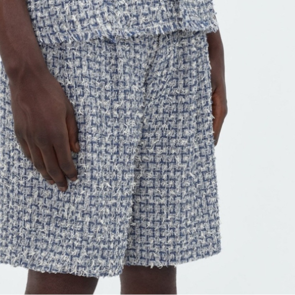 ASOS Grey/Gray Tweed Textured Shorts